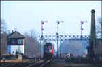 Signalbrcke in der Einfahrt Mncheberg (Mark)